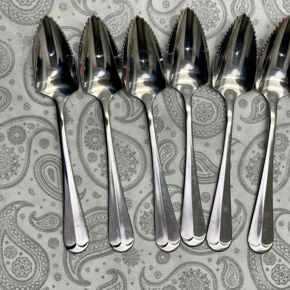 Norpro Stainless Steel Grapefruit Spoons Serrated Edge Set of 6 Made in Japan